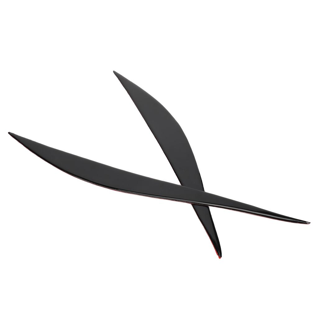 Pair Headlight Eyebrow Eye Lid Headlamp Molding Trim Piano Black for 3 Series F30 2013?2015