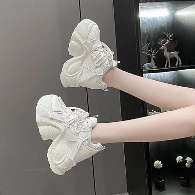 Мода 2024 года, новые туфли, женские, на шнуровке, женские, вулканизированные, весенние, с круглым носком, из прочной сетчатой ткани, дышащие, удобные, повседневные туфли