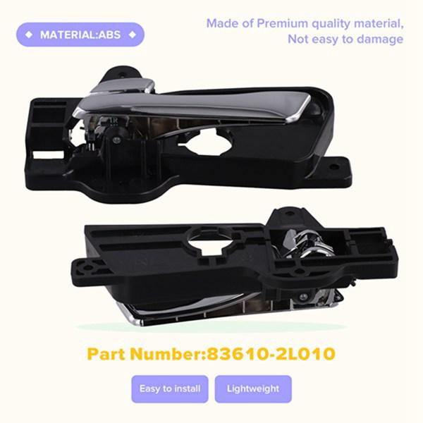 Rear Left Car Door Interior Handle, Plastic, Color: As Shown (Part No: 83610-2L010)