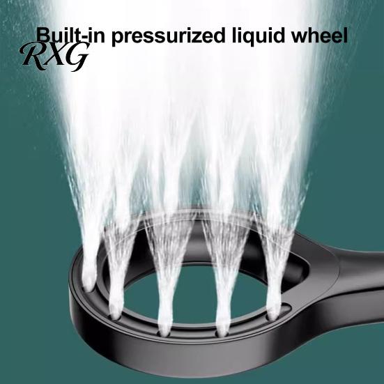 Durable Shower Head Head, Large Ring Shaped, High Pressure Handheld Spray, Modern Bathroom Water Flow Accessory, for Home Coverage Spray
