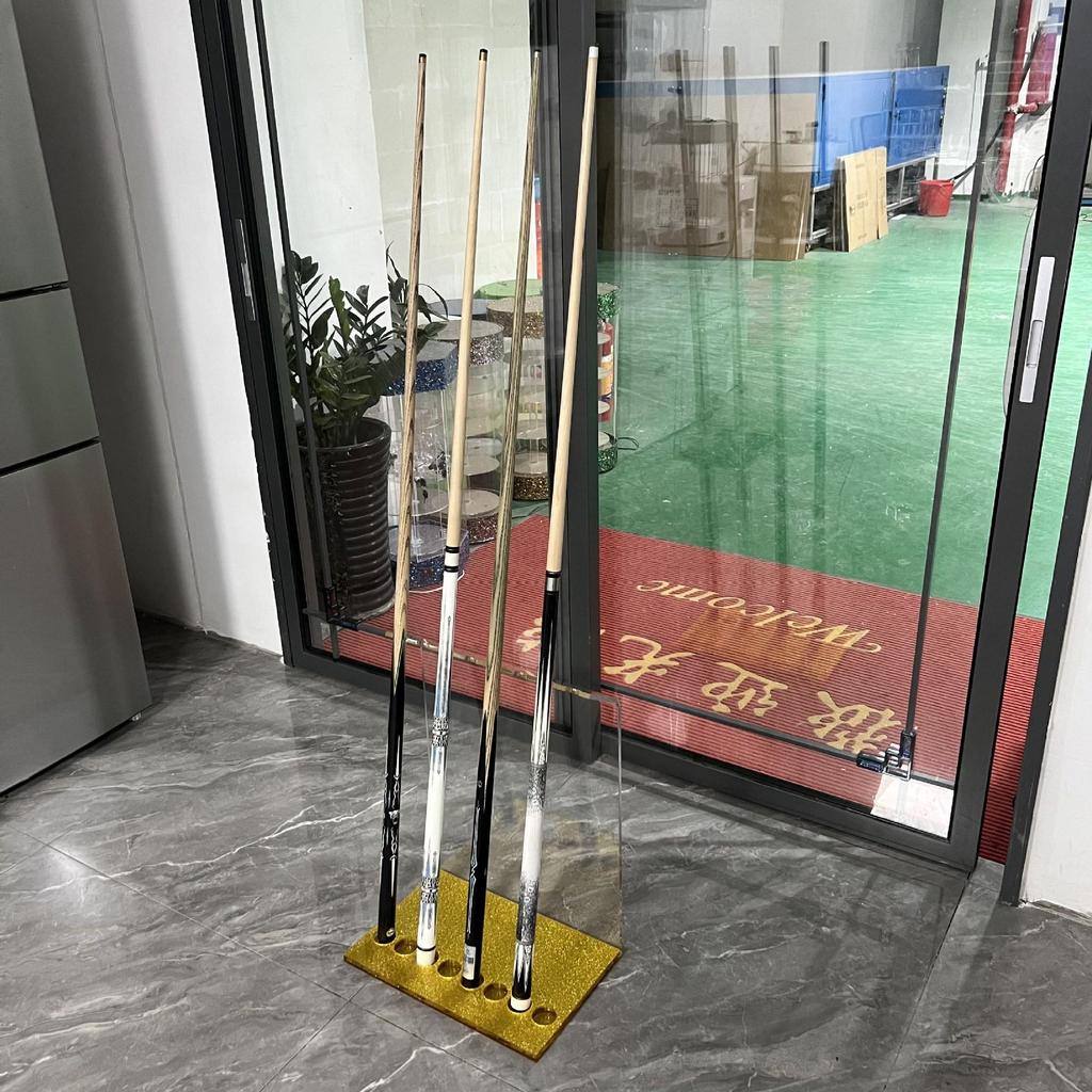 Acrylic Billiard Cue Rack and Holder - Pool Cue Storage Shelf