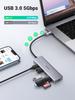 UGREEN Hub with USB 15cm or 5Gbps Data LED Power Supply Compatible with USB Flash and Low Power Compatible with and More USB-C Hub, 4-Port Type-C 3.0