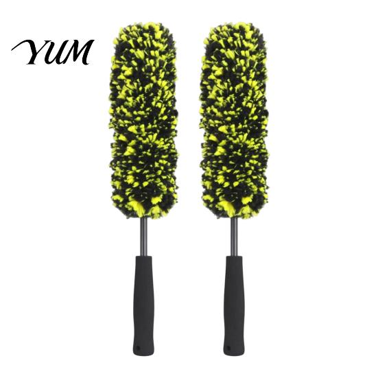 Rim Barrel Cleaner 1/2/3Pcs Microfiber Wheel Brush, No Scratch Car with Narrow Gap Cleaning Tool Ergonomic Handle, Tire for Detailing Non Slip Handle