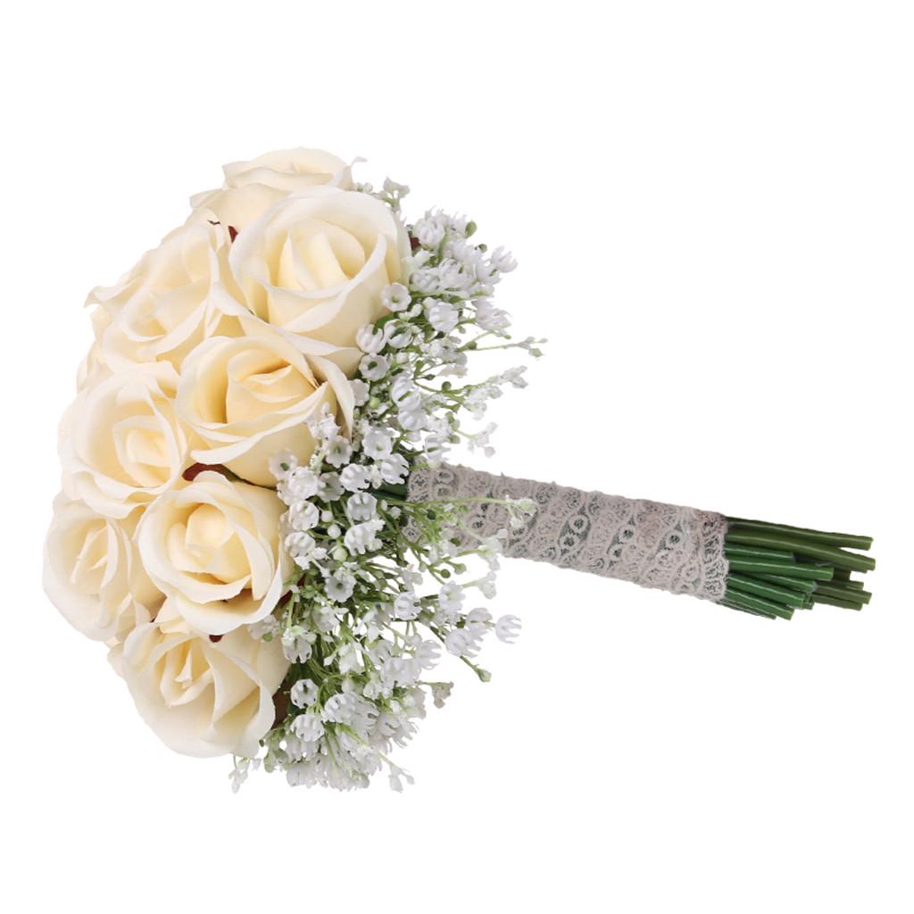 Wedding Bouquet Bouquet Pearl Bridesmaid Wedding Bouquet Bride Artificial Silk Flower