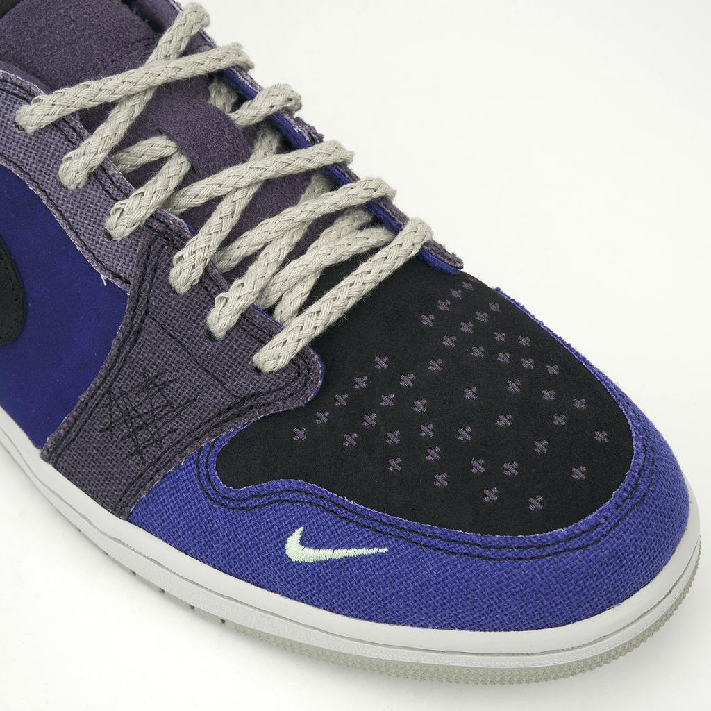 Зайон Уильямсон x Air Jordan 1 Retro Low OG Voodoo Альтернативные Мужские Кроссовки Синий Регентский-Фиолетовый Паровой-Зеленый IH2309-500