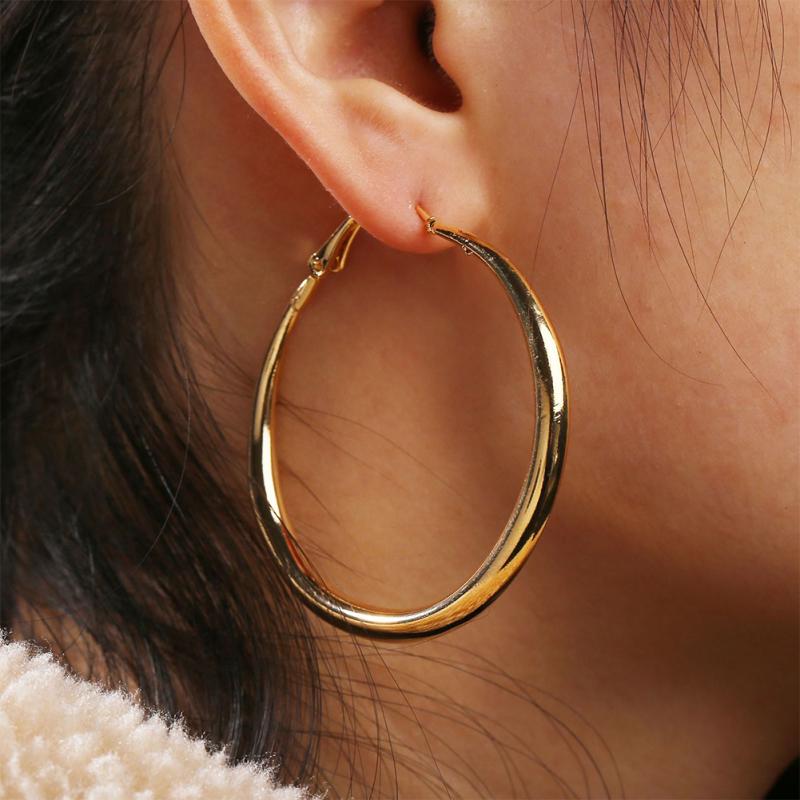 RUI RUI YU 1 Pair Of Men And Women Earrings Alloy Exaggerated Big Circle Earrings Set