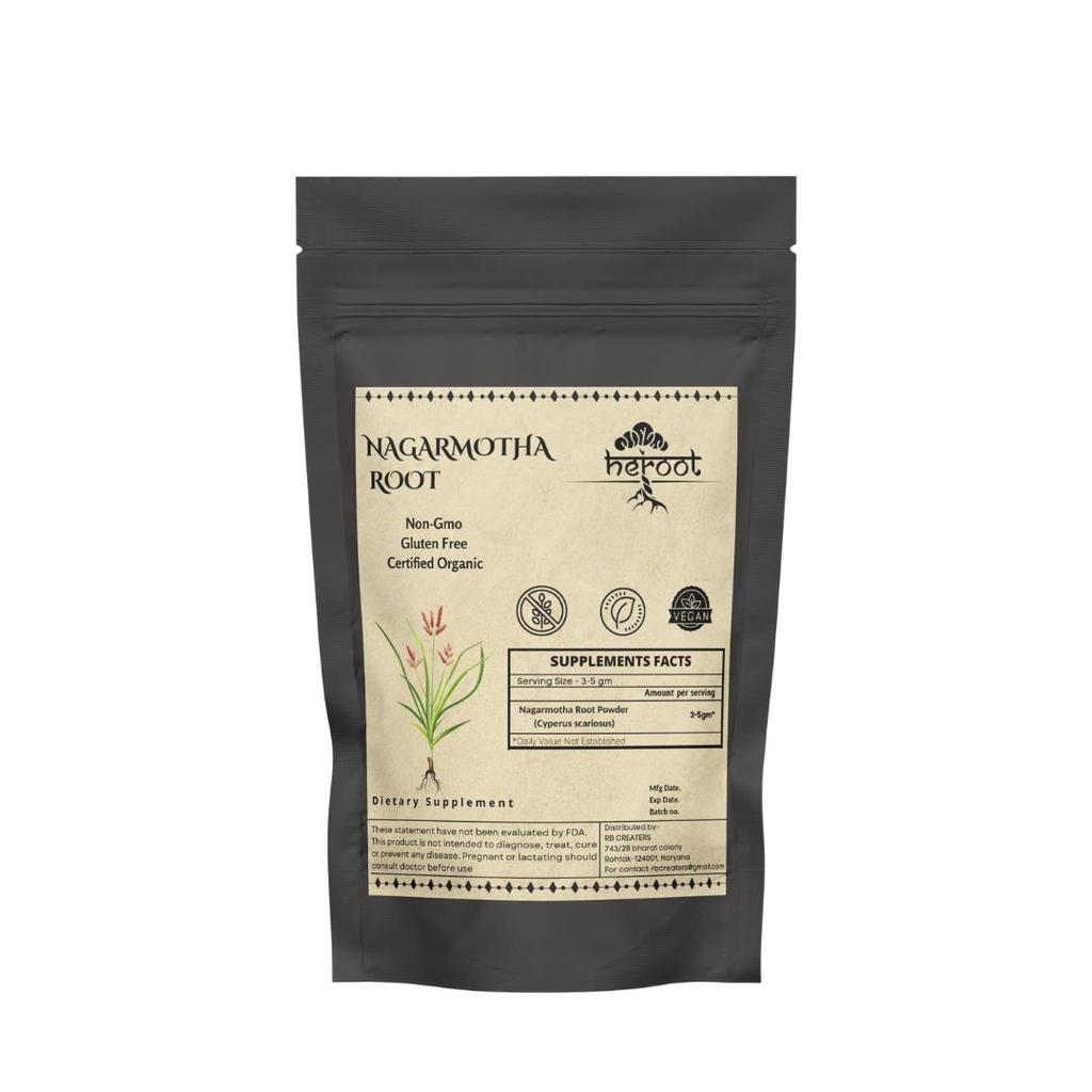 Organic Nagarmotha Root Powder 50gm Weight Loss, Skin & Hair Care, Digestion