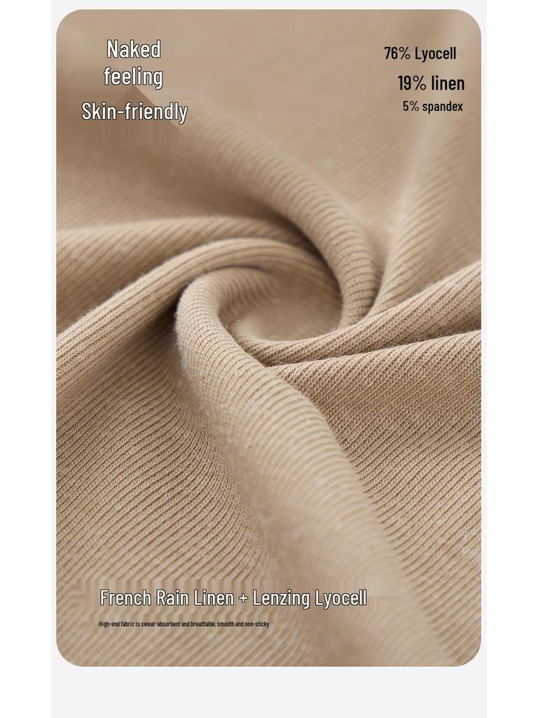 Женская футболка из лиоцелла и льна Tencel с рукавами «летучая мышь» из ледяного шелка для лета