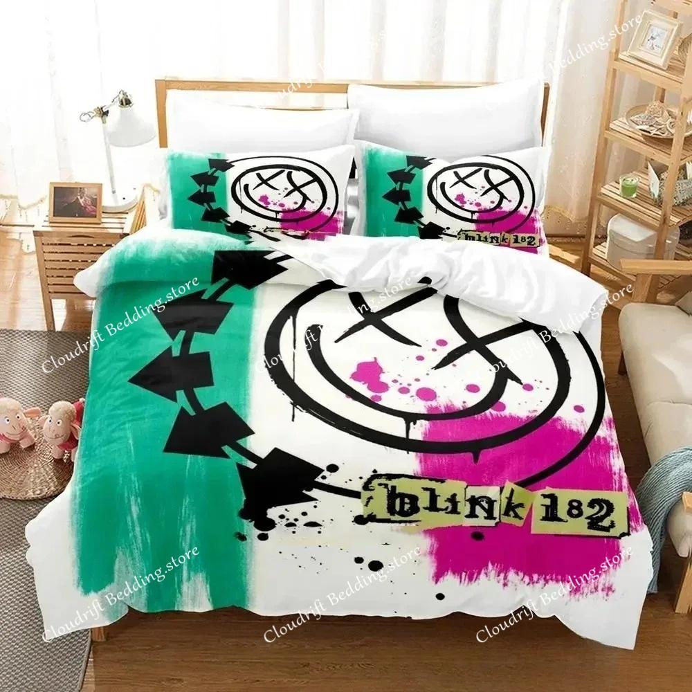 3D-печать музыкальной группы B-Blink-182 Комплект постельного белья для мальчиков и девочек, двуспальная кровать, пододеяльник, наволочка, кровать для мальчиков, домашний текстиль для взрослых