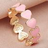 1pc Fashionable Minimalist Adjustable Open Heart-Shaped Ring, Suitable For Daily Wear, A Nice Gift For Girls