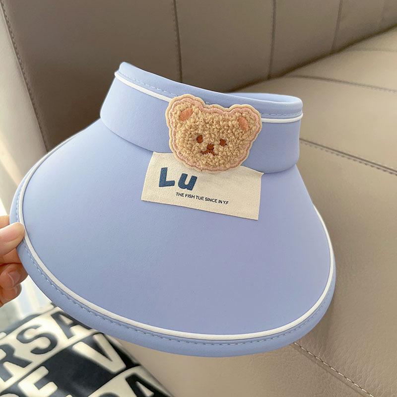 Bear cute children's sun hat summer sun hat niche empty top boys and girls baby sun hat sun hat