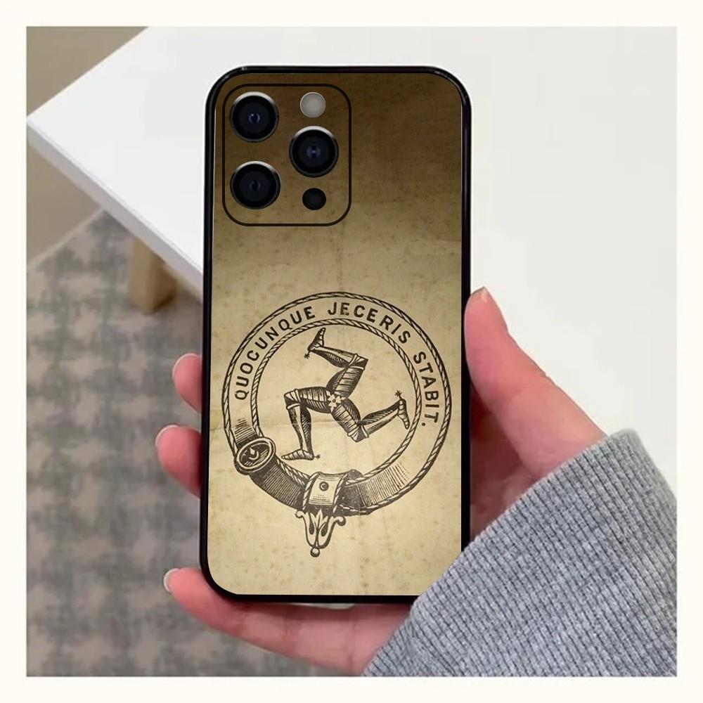 Чехол для телефона Герб Острова Мэн Для Apple iPhone 15,14,13,12,11,Pro,X,XS,Max,XR,Plus,Mini Мягкий черный чехол