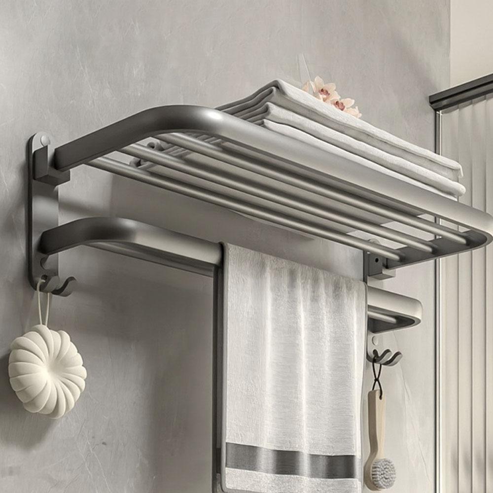 Вешалка для полотенец для ванной комнаты без перфорации, стеллаж для хранения в ванной комнате, настенная складная полка для хранения банных полотенец