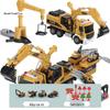 Детская сплавная инженерная машина со светом и звуком Миксер Экскаватор