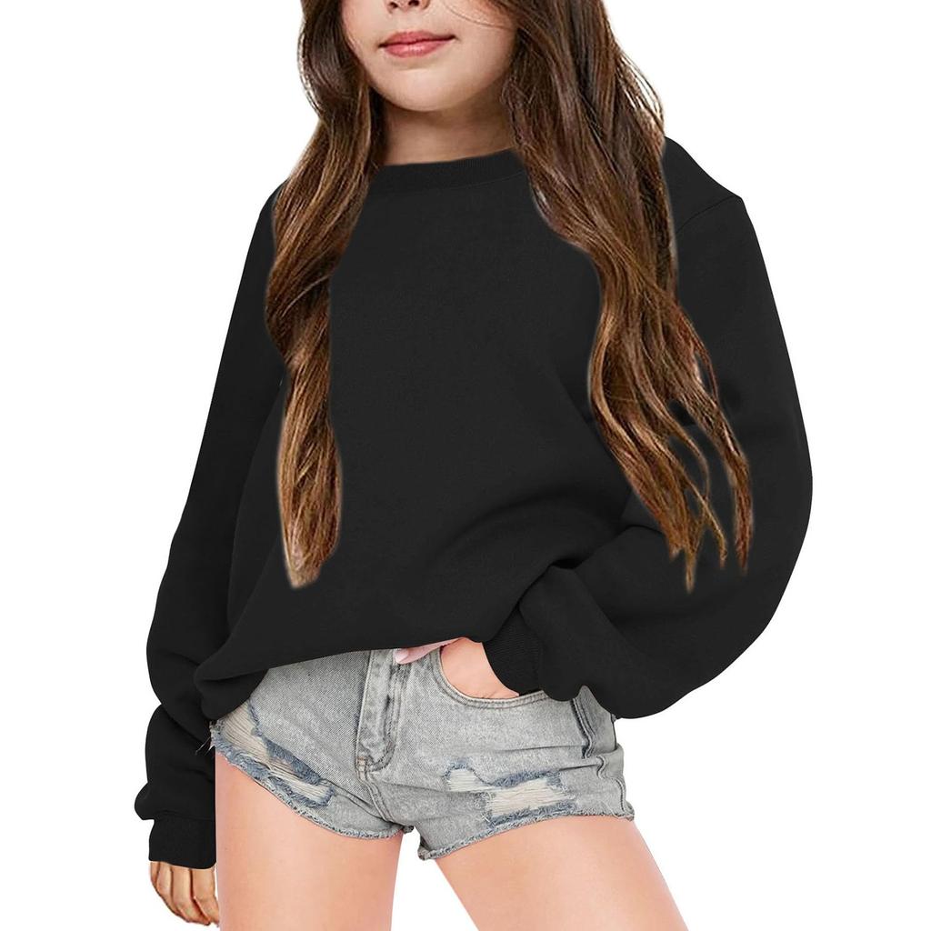 Мальчики Девочки Детские свободные однотонные рубашки, толстовки, топы