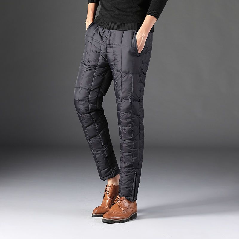Мужские зимние пуховые брюки Легкие Водонепроницаемые Ветрозащитные Теплые брюки Для активного отдыха, пеших походов, катания на лыжах