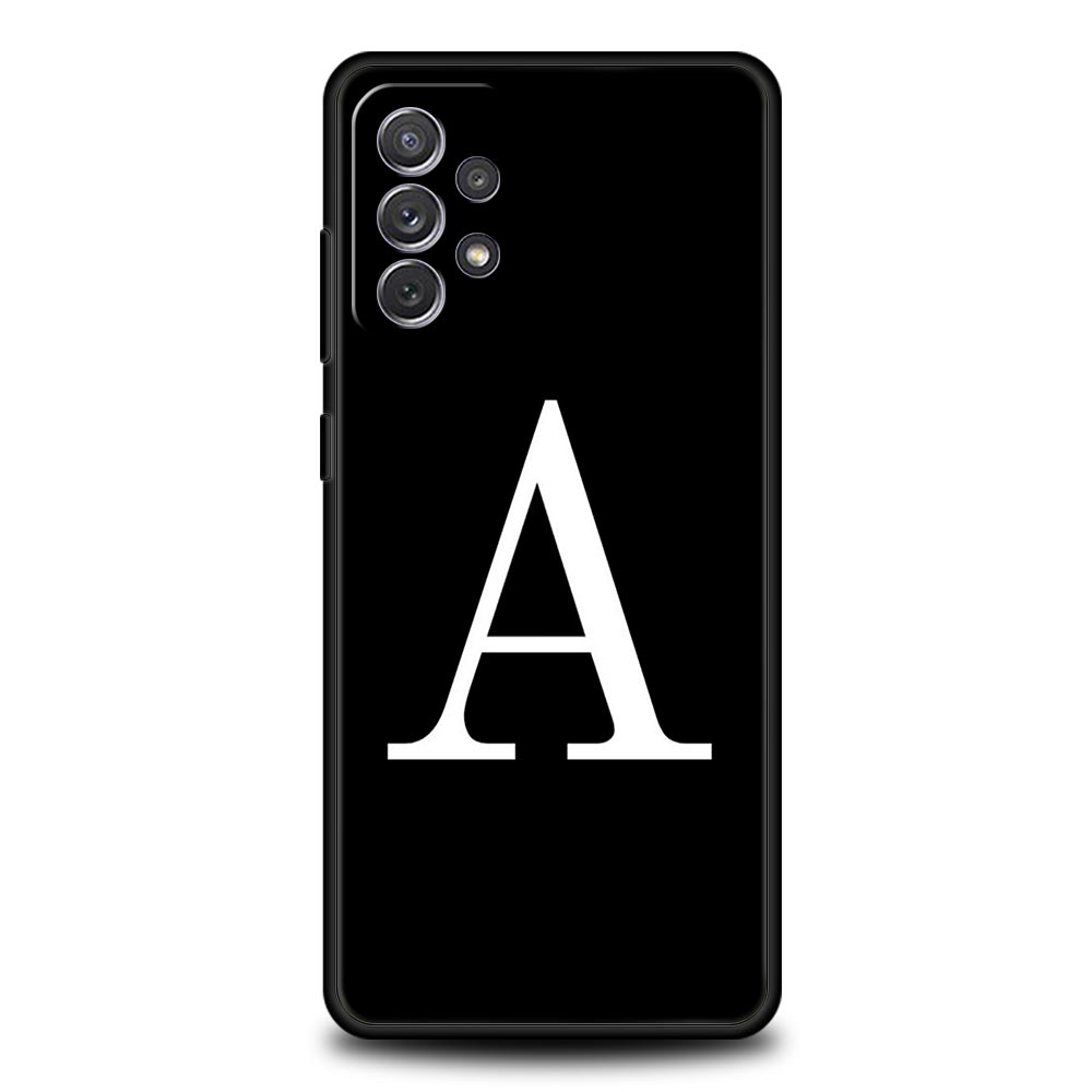 Чехол для телефона с начальной буквой A Z для Samsung Galaxy A17 A07 A55 A35 A25 A15 A05 A33 A31 A23 A21s A13 A41 A73 A53 A51 A71 A03