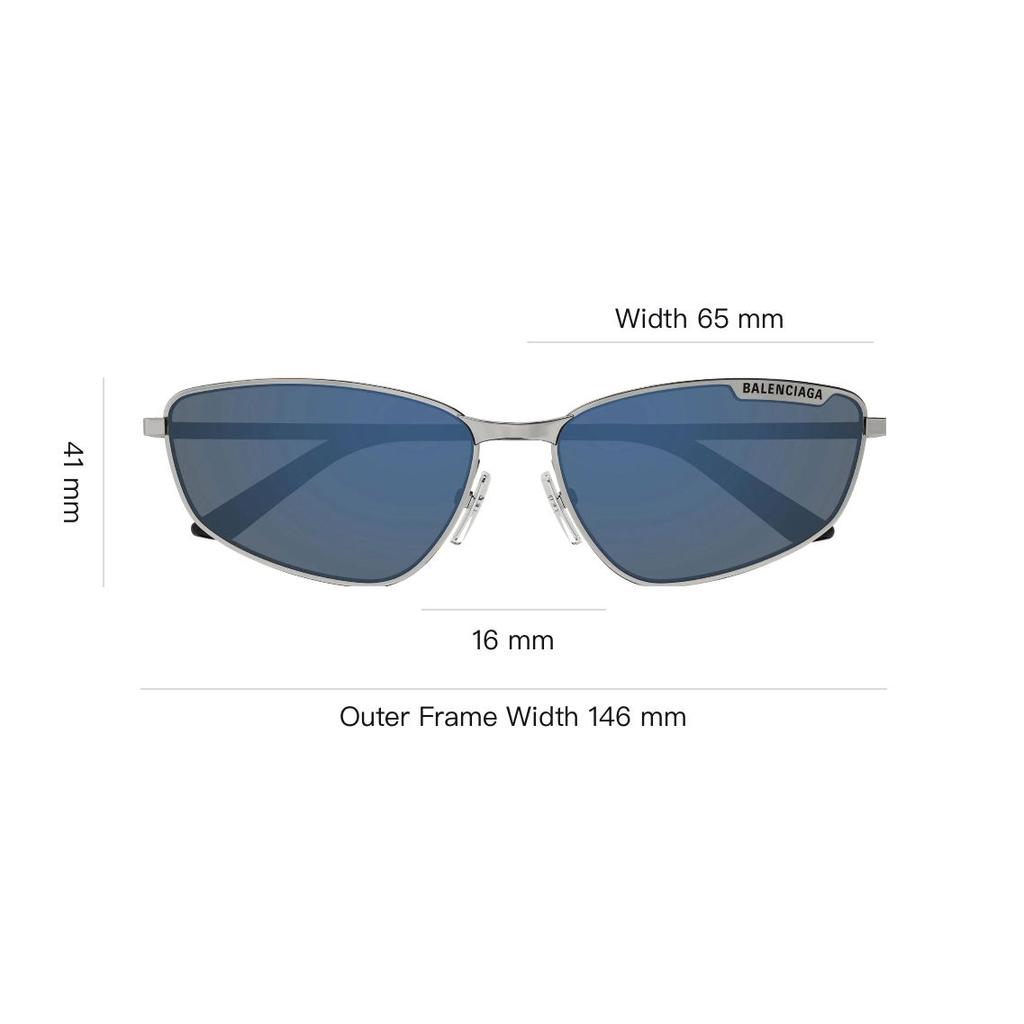 Balenciaga Logo Classic Alloy Frame Irregular Sunglasses Unisex sunglasses BB0277S-003