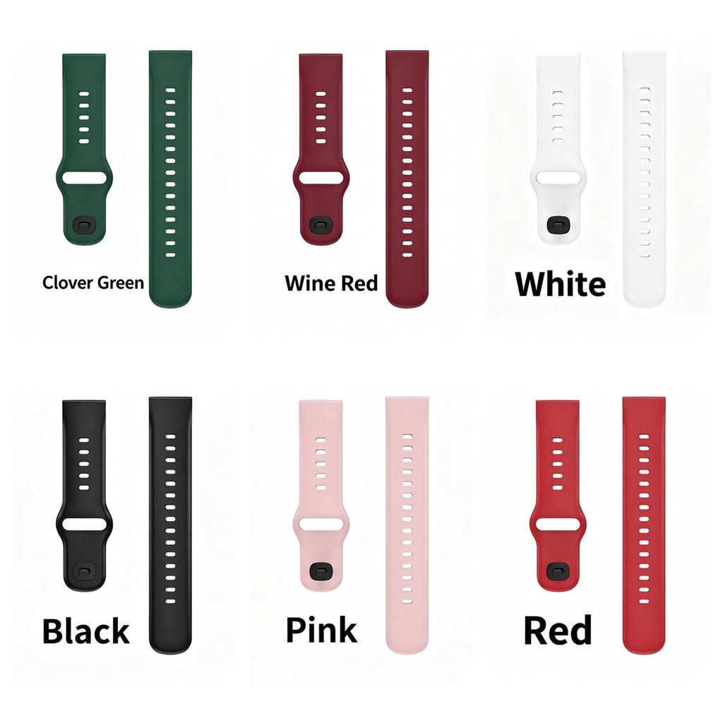 6Pcs Silicone Strap Compatible with 22mm Watch Bands Quick Release Replacement Wristband Adjustable Waterproof Sport Bands for Men Women