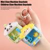 Mini Claw Machine Keychain Teens Adults Stress Relief Small Catching Game Machine Key Ring Handbag Backpack Hanging Decoration