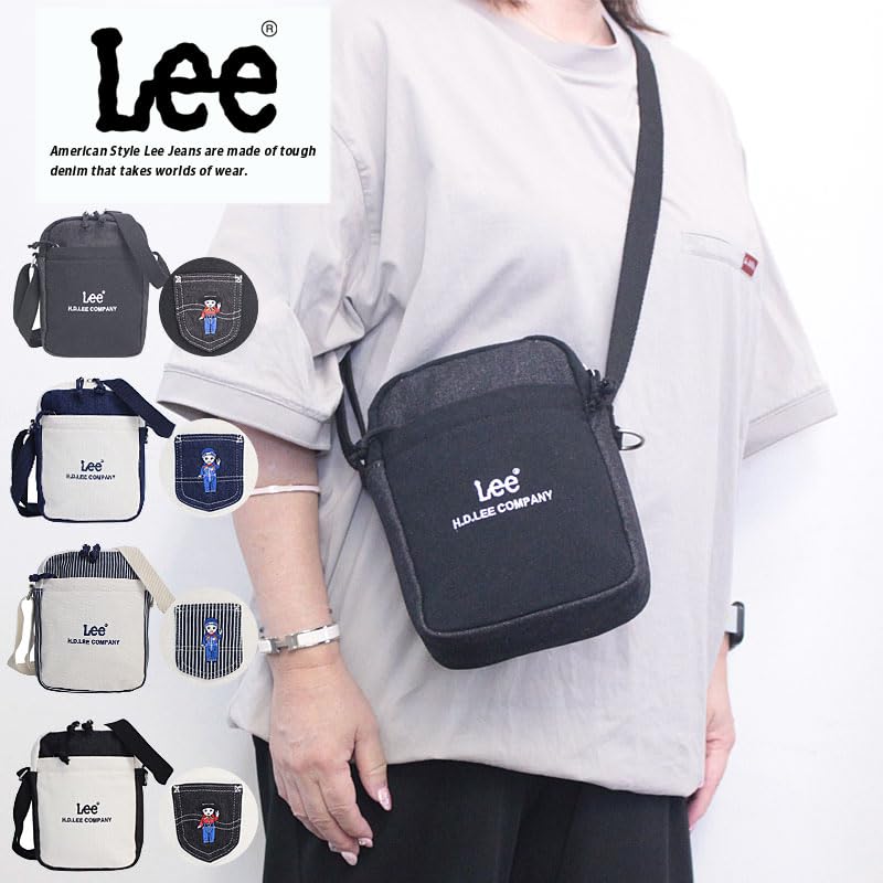 Lee Buddy Vertical Box Shoulder Cotton Bag, Canvas, 320-1400 (320-1400-30), White/Contrast