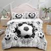 Football Duvet Cover Set 3D Soccer Printed Boys Teens Bedding Set Sports Theme Double Queen King Size Comforter Cover