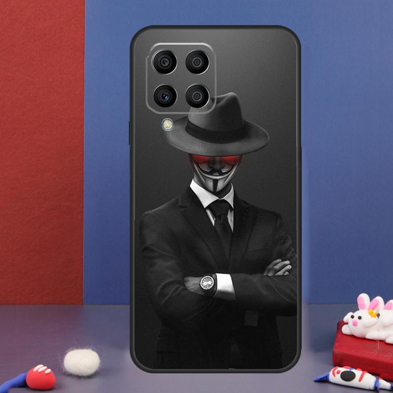 Man Suit Shirt Tie Case For Samsung Galaxy M34 M14 M54 M13 M15 M36 M55 M35 M56 M16 M31 M11 M53 M12 M32 M52 M06