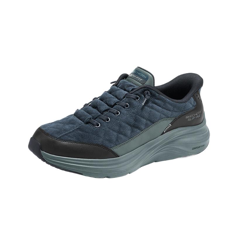 Skechers Слипоны Повседневные Удобные Модные Универсальные Дышащие Обувь для образа жизни Мужские кроссовки Темно-синий 232618-NVY