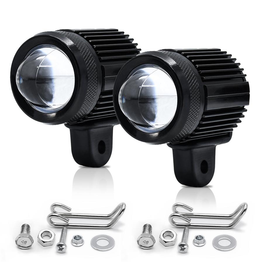 Пара 60 Вт 6000 лм Мотоцикл Квадроцикл Светодиодная Фара Прожектор Мигающая Лампа Водонепроницаемая