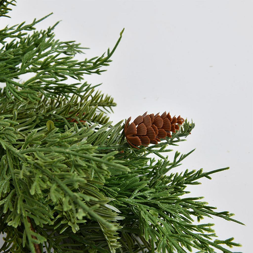 6/9ft Handmade Garland,Artificial Cedar Needles Green Seasonal Garland For TV Cabinet Winter Holiday Indoor Outdoor Decoration