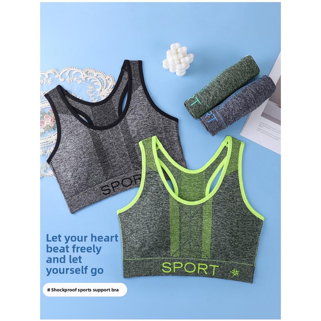Женский Однотонный Спортивный Бюстгальтер Без Косточек, Можно Носить Сверху, с Мягкой Поддержкой и Плотно Прилегающей Поддержкой Спины, Спорт, Бег, Йога, Фитнес,