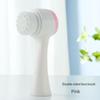 3D двустороннее силиконовое очищающее средство для лица, ручная массажная щетка для лица, мягкая щетина, силиконовая двусторонняя щетка для лица