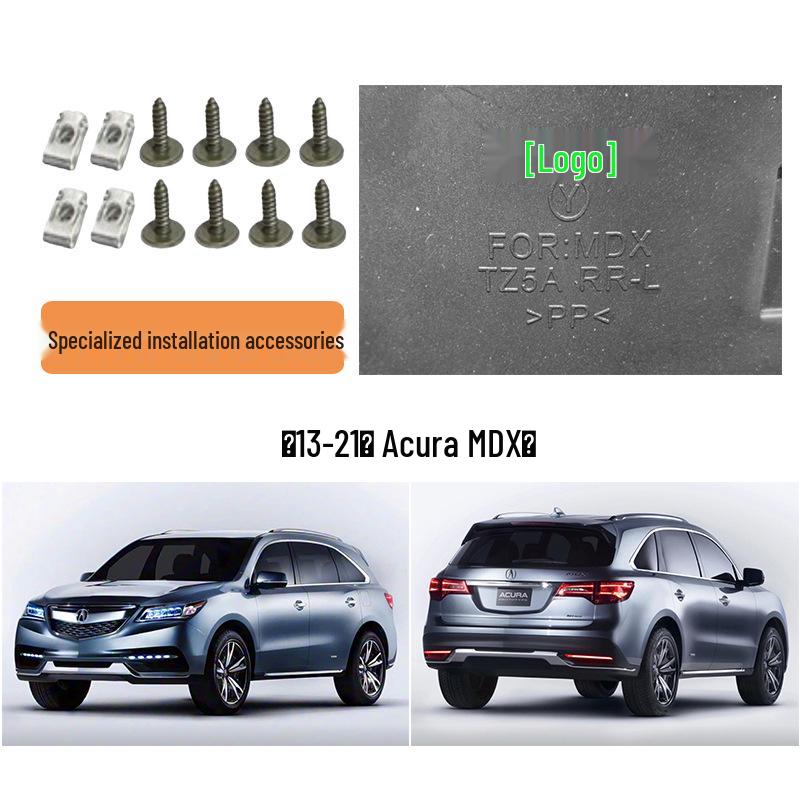 Acura MDX 2013-21 Защита от грязи и песка Передние и задние крылья Колесные арки Педали