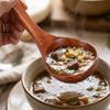 Smooth Burr-free Serving Ladle Solid Wood Cooking Spoon Not Scratch Cookware Soup Spoon  Home