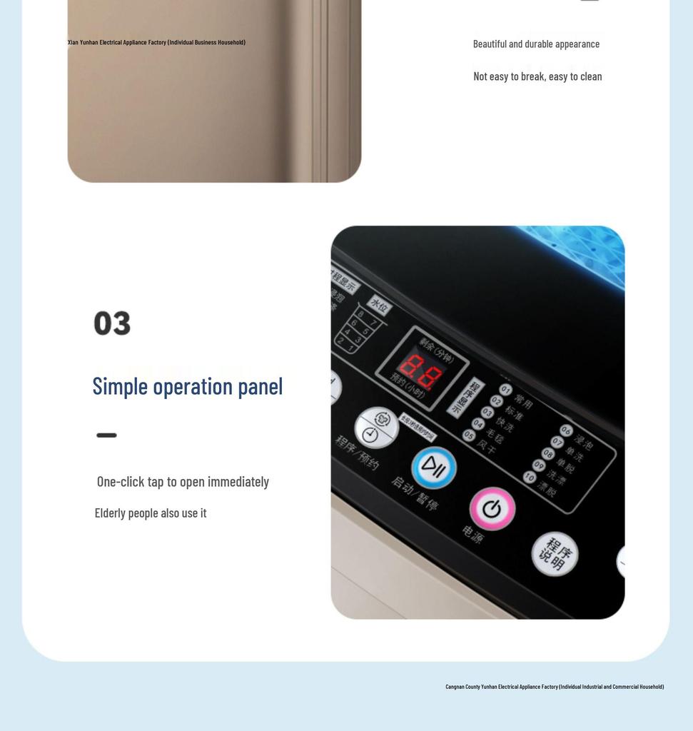 Полностью автоматическая стирально-сушильная машина 10 кг с компактным пульсатором для дома и аренды