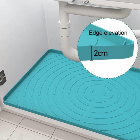 Коврик под раковину, противоскользящий силиконовый водонепроницаемый универсальный коврик для полки под раковиной, поддон для капель, кухонный защитный коврик для ванной комнаты, кухонные принадлежности