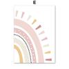 Cute Sun Rainbow Clouds Butterfly Flower Wall Art Canvas Painting Pink Posters And Prints Pictures Girl Kids Room Bedroom Decor