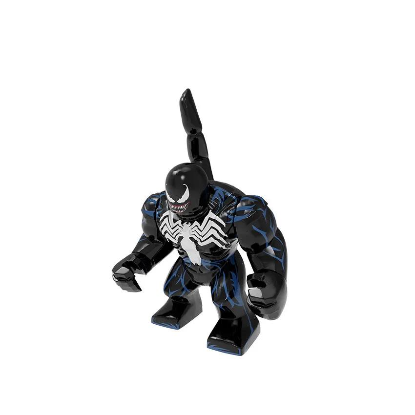 Мини-фигурка Marvel, Фигурка супергероя из аниме, Танос, Халк, Человек-паук, Конструктор для сборки, Детский подарок