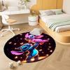 1pc Anna & Stitch Round Area Rug , Playroom Bedroom Living Room Indoor Decor Rug , Perfect for Leisure Areas , Bedside , Cloakroom , and Out