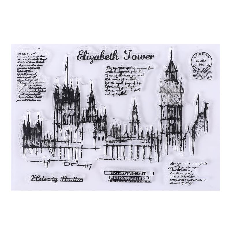 1pc Clear Stamp Transparent Silicone Stamp Spill and Splatter Rubber Stamp for Scrapbook Journal Card Making