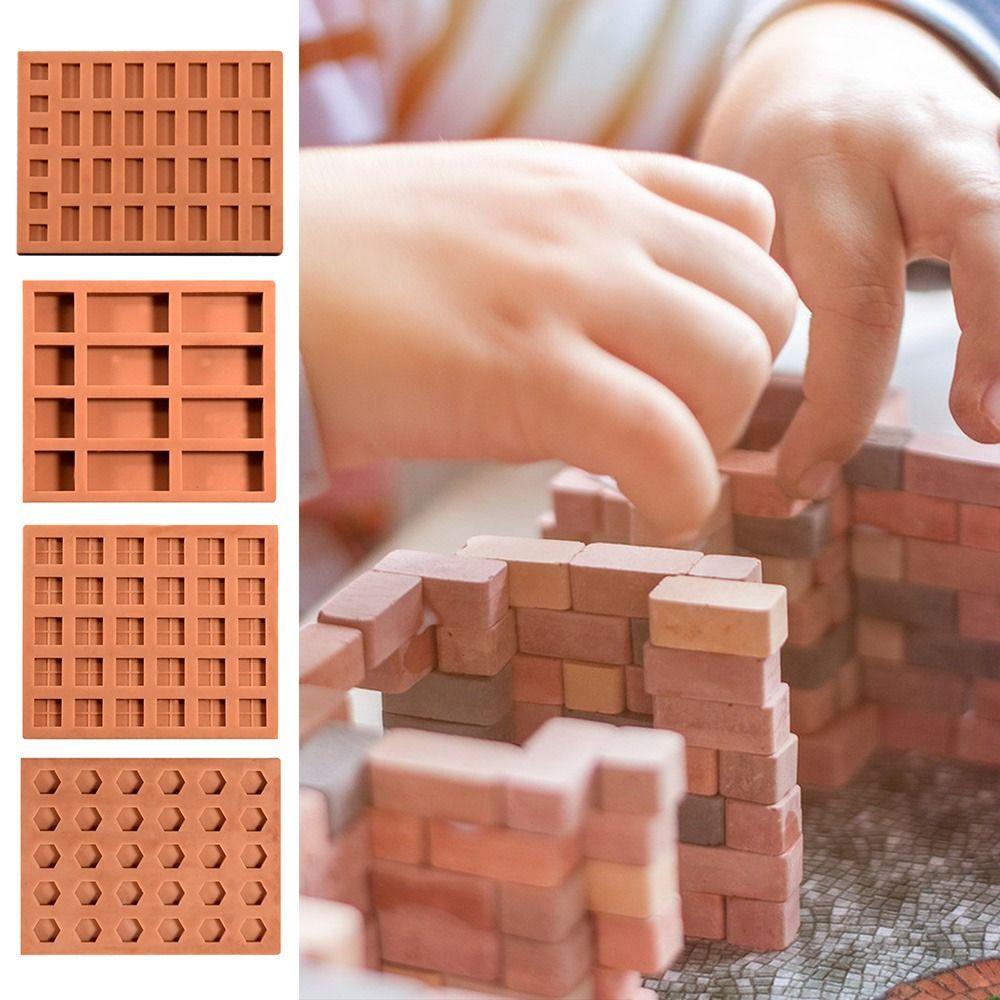 Red Tile Model Mould Construction Material Miniature Brick Mold Sand Table MIT