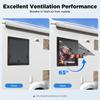 RV Push Out Window Aluminum Alloy & Tempered Glass with Screen, for Caravan Trailer Conversion Van 30-80mm Wall