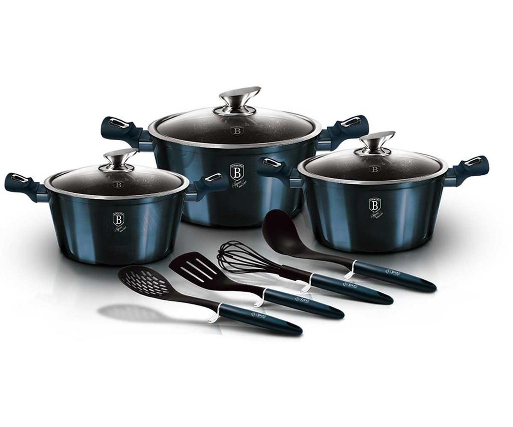 Berlingerhaus Aquamarine Bh-6152 Granite Cookware Set