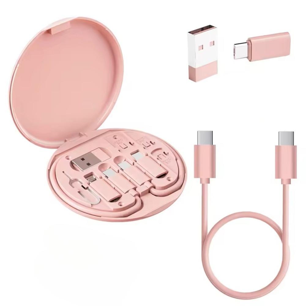 Компактный комплект зарядного кабеля мощностью 60 Вт с разъемами USB Type-C — Type-C и USB-C — Lightning.