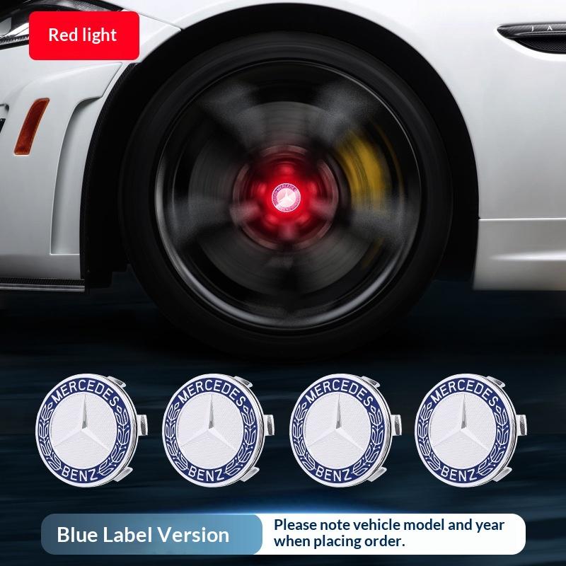 75mm suitable for Mercedes-Benz W204 W205 AMG E210 E214 W222 magnetic levitation LED lighting hub cap light key ring CQ1 QQ39