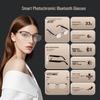 Smart Bluetooth Glasses GS06: Metal Frame, Magnetic Charging, Photochromic Lenses, Stereo Sound.