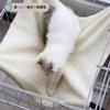 CaanDyy Cat Hammock Plain Bed Gauge Fluffy Summer Winter Dual Use Nap Pet Cat Bed Cat Hammock White S Size