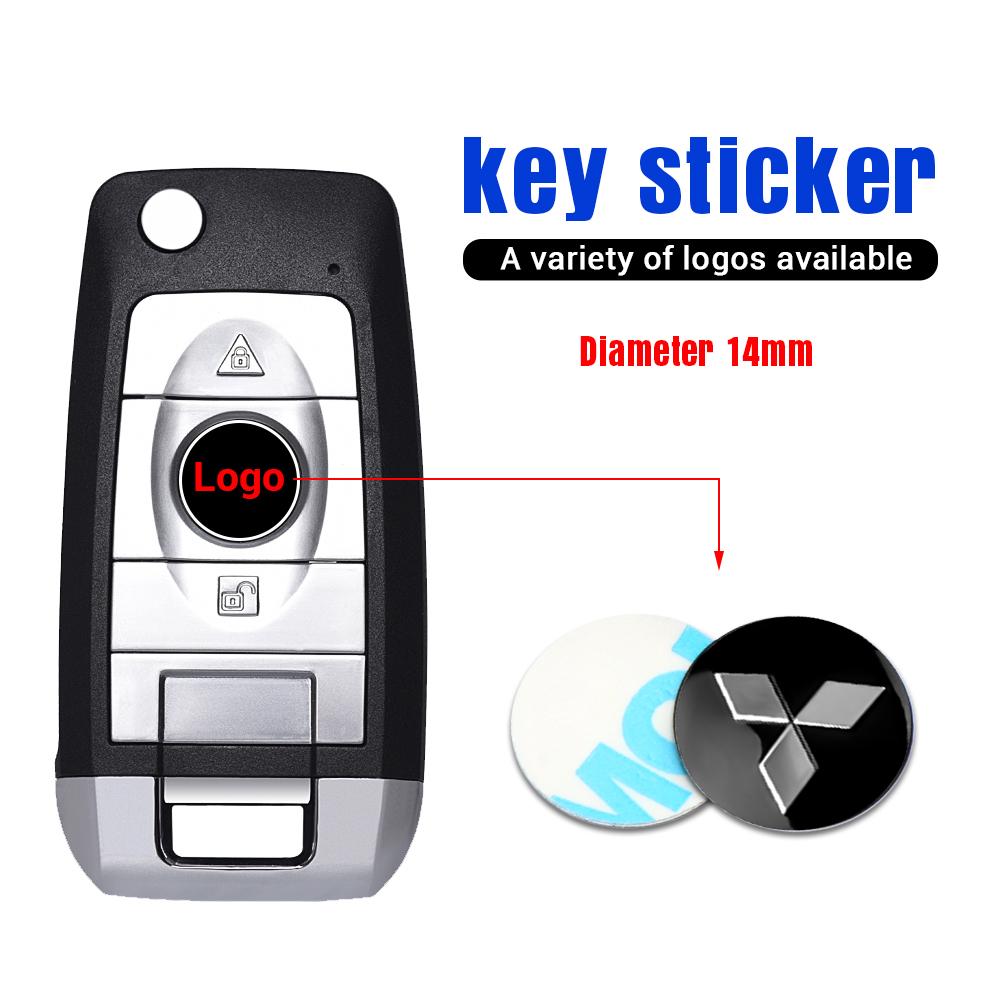 vhcp9 Car Key Shell Sticker 3D Aluminum Auto Key Remote Fob Decal For Mitsubishi Asx Lancer L200 Pajero Sport Attrage Xpander Mirage