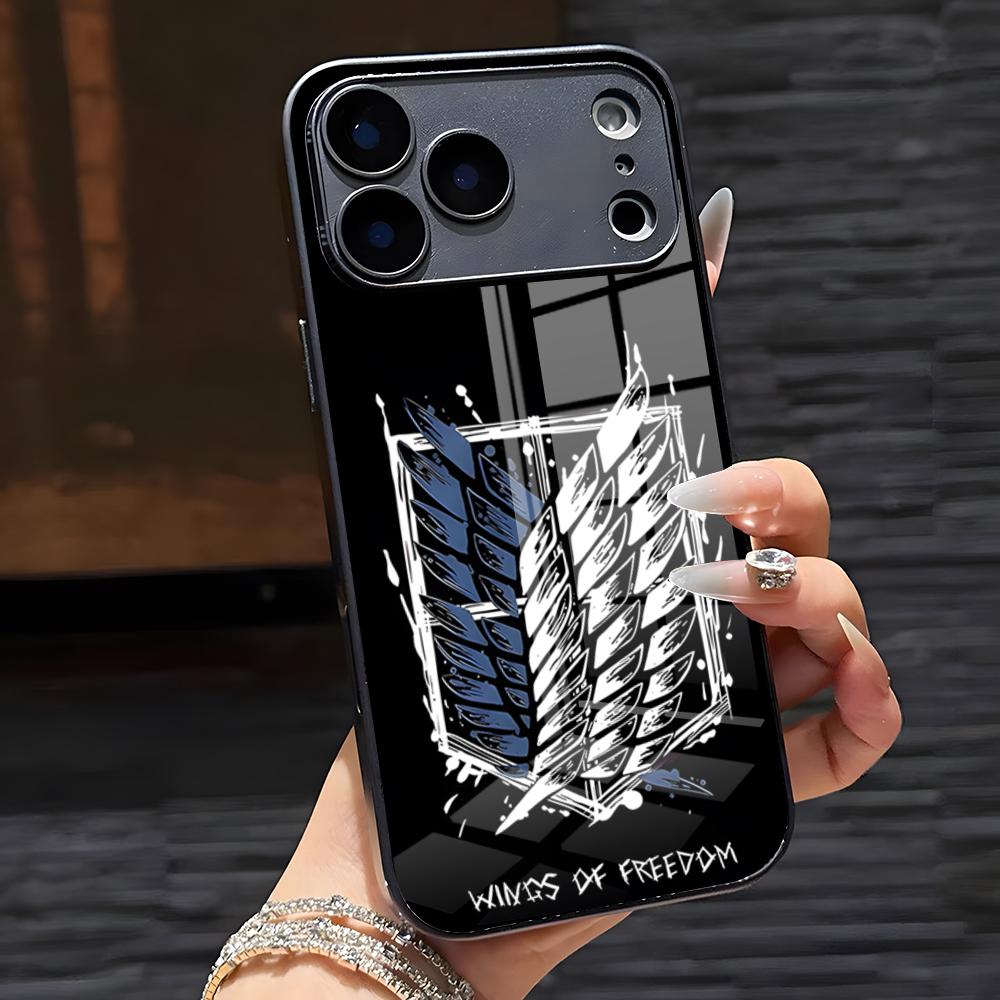 Attack On Titan Phone Case For IPhone 17 Pro Max 16 15 14 Pro Max 13 11 X Xs Xr 8 7Plus Glass Cover
