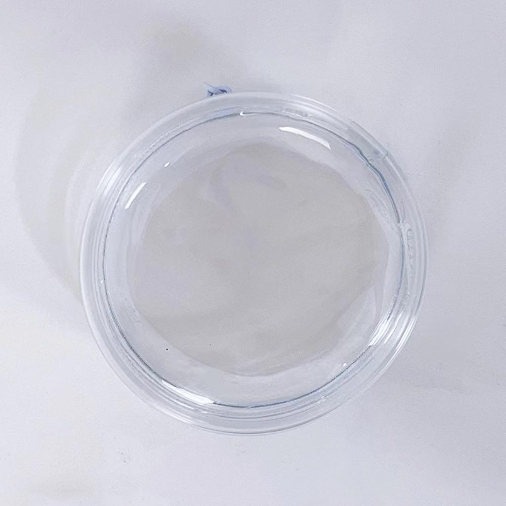 With Keyring Round Badge Storage Pouch Protection Case Clear Outdoor Bag Backpack Decor